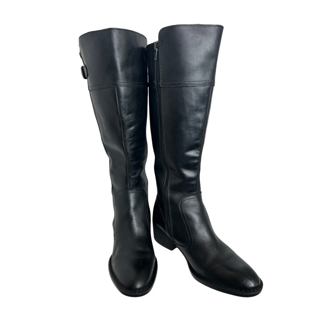 Born Black Leather Ankle Boots